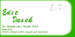 edit dusek business card